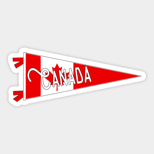 Canada Flag Pennant Sticker